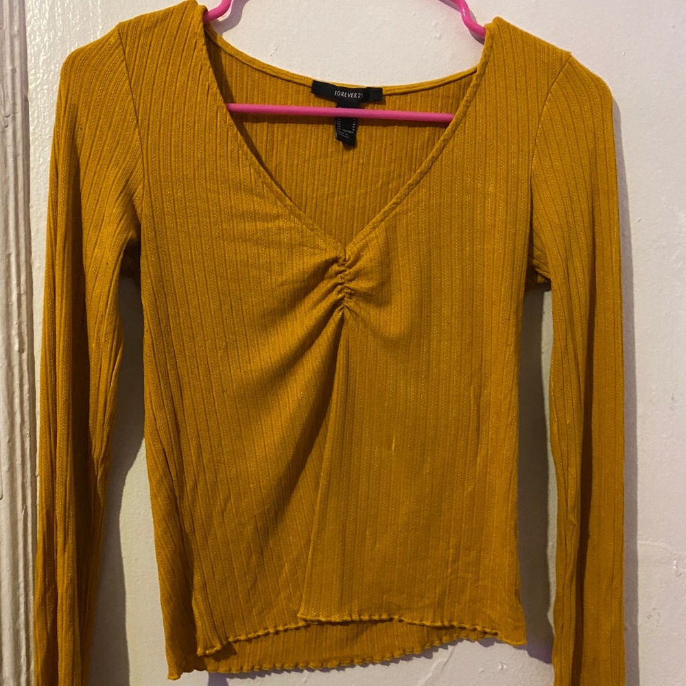 Gold long sleeve top
